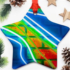 Pop Art Neon Wall Star Ornament (two Sides) by essentialimage365