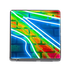 Pop Art Neon Wall Memory Card Reader (square 5 Slot) by essentialimage365