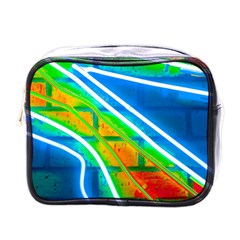 Pop Art Neon Wall Mini Toiletries Bag (one Side) by essentialimage365