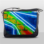 Pop Art Neon Wall Messenger Bag Front