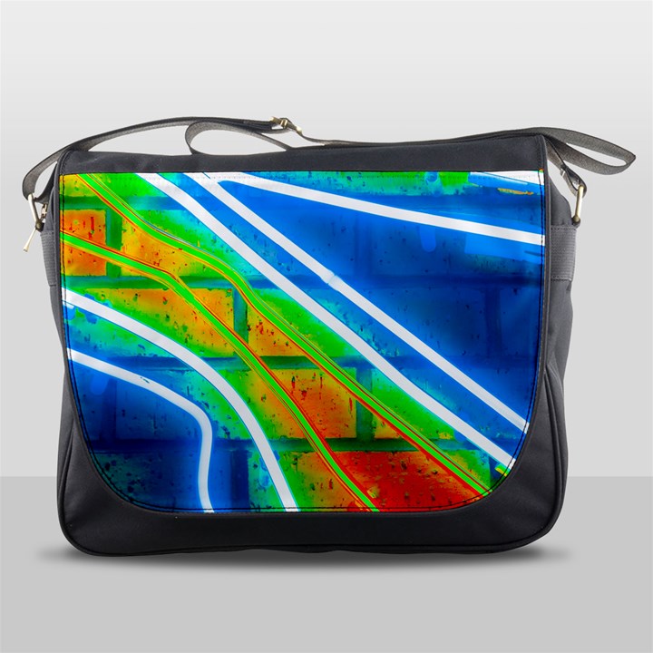 Pop Art Neon Wall Messenger Bag