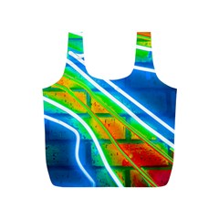 Pop Art Neon Wall Full Print Recycle Bag (s) by essentialimage365