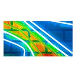 Pop Art Neon Wall Satin Shawl Front