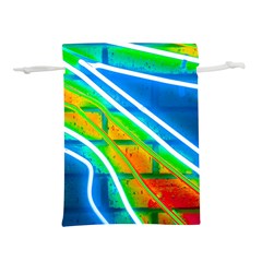 Pop Art Neon Wall Lightweight Drawstring Pouch (m) by essentialimage365