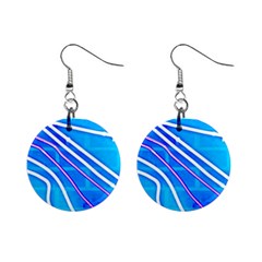 Pop Art Neon Wall Mini Button Earrings by essentialimage365