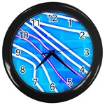 Pop Art Neon Wall Wall Clock (Black) Front