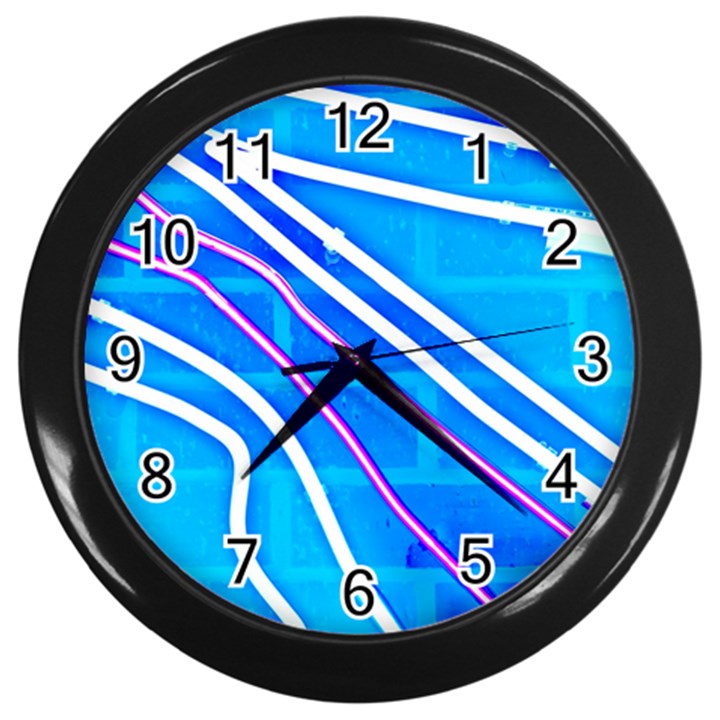 Pop Art Neon Wall Wall Clock (Black)