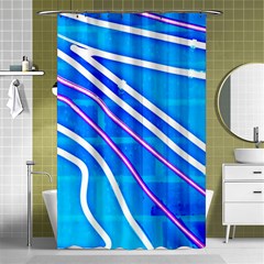 Pop Art Neon Wall Shower Curtain 48  X 72  (small)  by essentialimage365