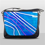 Pop Art Neon Wall Messenger Bag Front