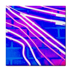 Pop Art Neon Wall Tile Coaster by essentialimage365