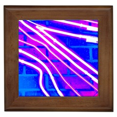 Pop Art Neon Wall Framed Tile by essentialimage365