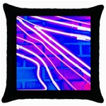 Pop Art Neon Wall Throw Pillow Case (Black) Front