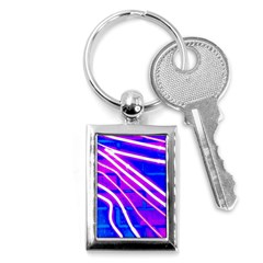 Pop Art Neon Wall Key Chain (rectangle) by essentialimage365