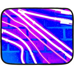 Pop Art Neon Wall Fleece Blanket (mini) by essentialimage365