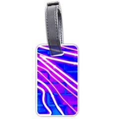 Pop Art Neon Wall Luggage Tag (one Side) by essentialimage365