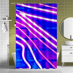 Pop Art Neon Wall Shower Curtain 48  X 72  (small)  by essentialimage365