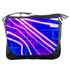 Pop Art Neon Wall Messenger Bag by essentialimage365