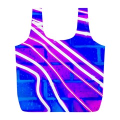 Pop Art Neon Wall Full Print Recycle Bag (l) by essentialimage365