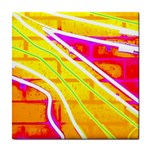 Pop Art Neon Wall Tile Coaster Front