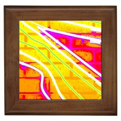 Pop Art Neon Wall Framed Tile by essentialimage365