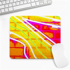 Pop Art Neon Wall Large Mousepads by essentialimage365