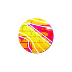 Pop Art Neon Wall Golf Ball Marker (4 Pack) by essentialimage365