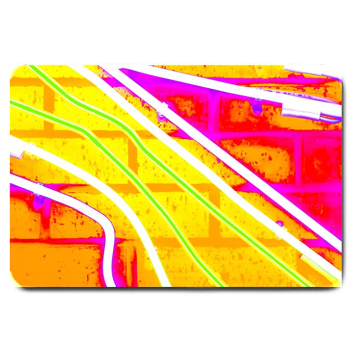 Pop Art Neon Wall Large Doormat 