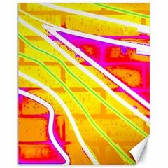 Pop Art Neon Wall Canvas 11  X 14  by essentialimage365