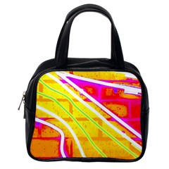 Pop Art Neon Wall Classic Handbag (one Side) by essentialimage365