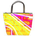 Pop Art Neon Wall Bucket Bag Front