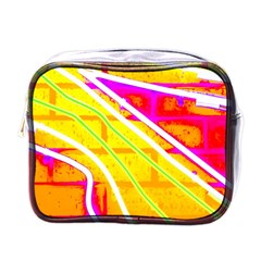 Pop Art Neon Wall Mini Toiletries Bag (one Side) by essentialimage365