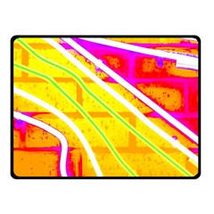 Pop Art Neon Wall Fleece Blanket (small) by essentialimage365