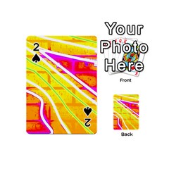 Pop Art Neon Wall Playing Cards 54 Designs (mini) by essentialimage365