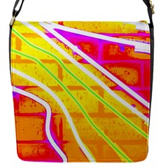 Pop Art Neon Wall Flap Closure Messenger Bag (s) by essentialimage365