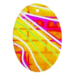 Pop Art Neon Wall Ornament (oval) by essentialimage365