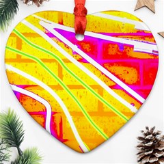 Pop Art Neon Wall Ornament (heart) by essentialimage365