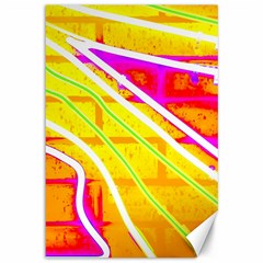 Pop Art Neon Wall Canvas 12  X 18  by essentialimage365