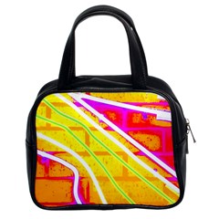 Pop Art Neon Wall Classic Handbag (two Sides) by essentialimage365