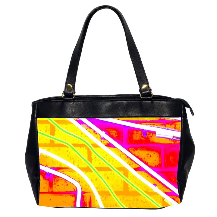 Pop Art Neon Wall Oversize Office Handbag (2 Sides)