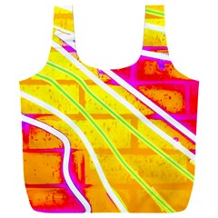 Pop Art Neon Wall Full Print Recycle Bag (xxxl) by essentialimage365