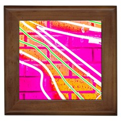 Pop Art Neon Wall Framed Tile by essentialimage365