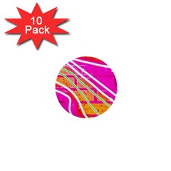 Pop Art Neon Wall 1  Mini Buttons (10 Pack)  by essentialimage365