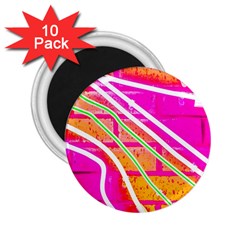 Pop Art Neon Wall 2 25  Magnets (10 Pack)  by essentialimage365