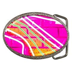 Pop Art Neon Wall Belt Buckles by essentialimage365