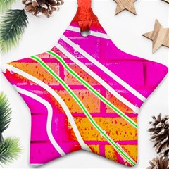 Pop Art Neon Wall Star Ornament (two Sides) by essentialimage365