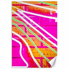 Pop Art Neon Wall Canvas 12  X 18  by essentialimage365