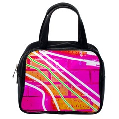 Pop Art Neon Wall Classic Handbag (one Side) by essentialimage365