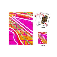 Pop Art Neon Wall Playing Cards Single Design (mini) by essentialimage365