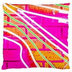 Pop Art Neon Wall Large Cushion Case (two Sides) by essentialimage365