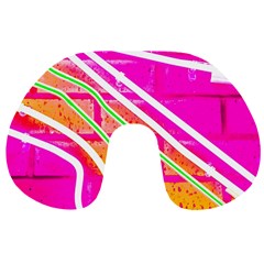 Pop Art Neon Wall Travel Neck Pillow